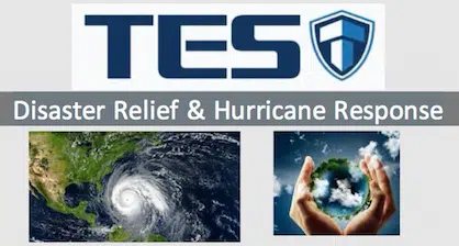 TES logo representing the start of Hurricane Season 2020, emphasizing their readiness to assist clients with environmental services.