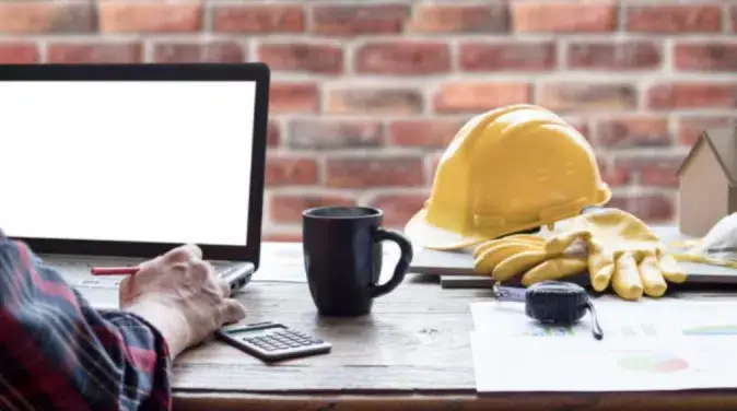 Embedded PDF document titled 'Focus on Construction Health: COVID-19' providing safety guidance for construction workers.